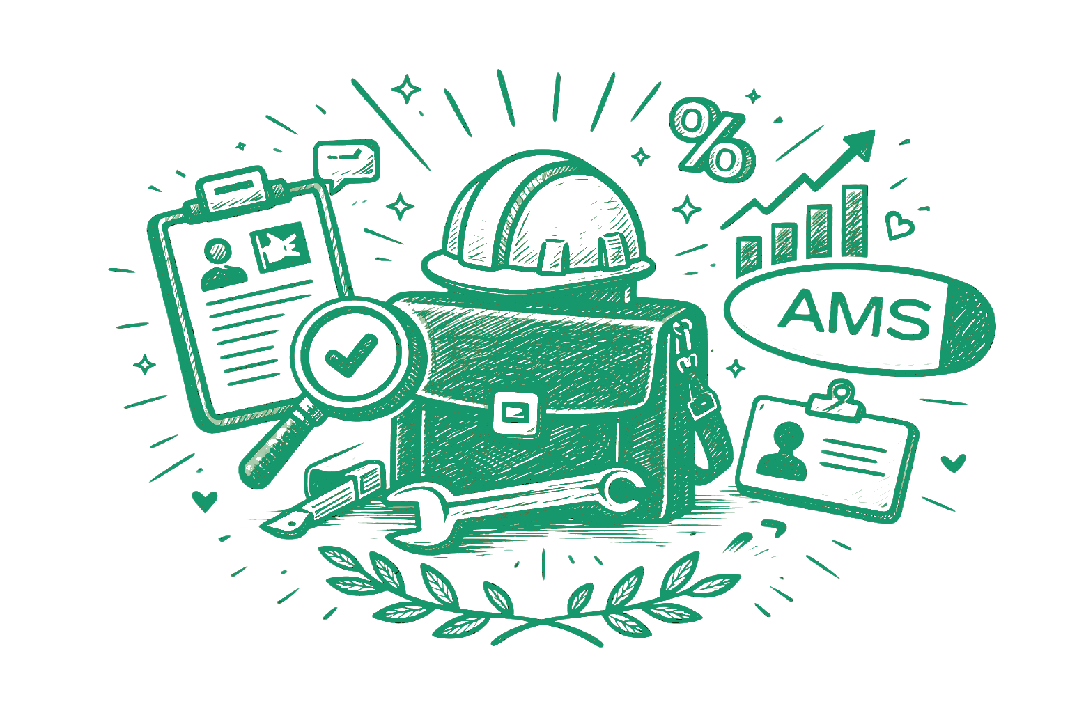 Arbeit & AMS Illustration