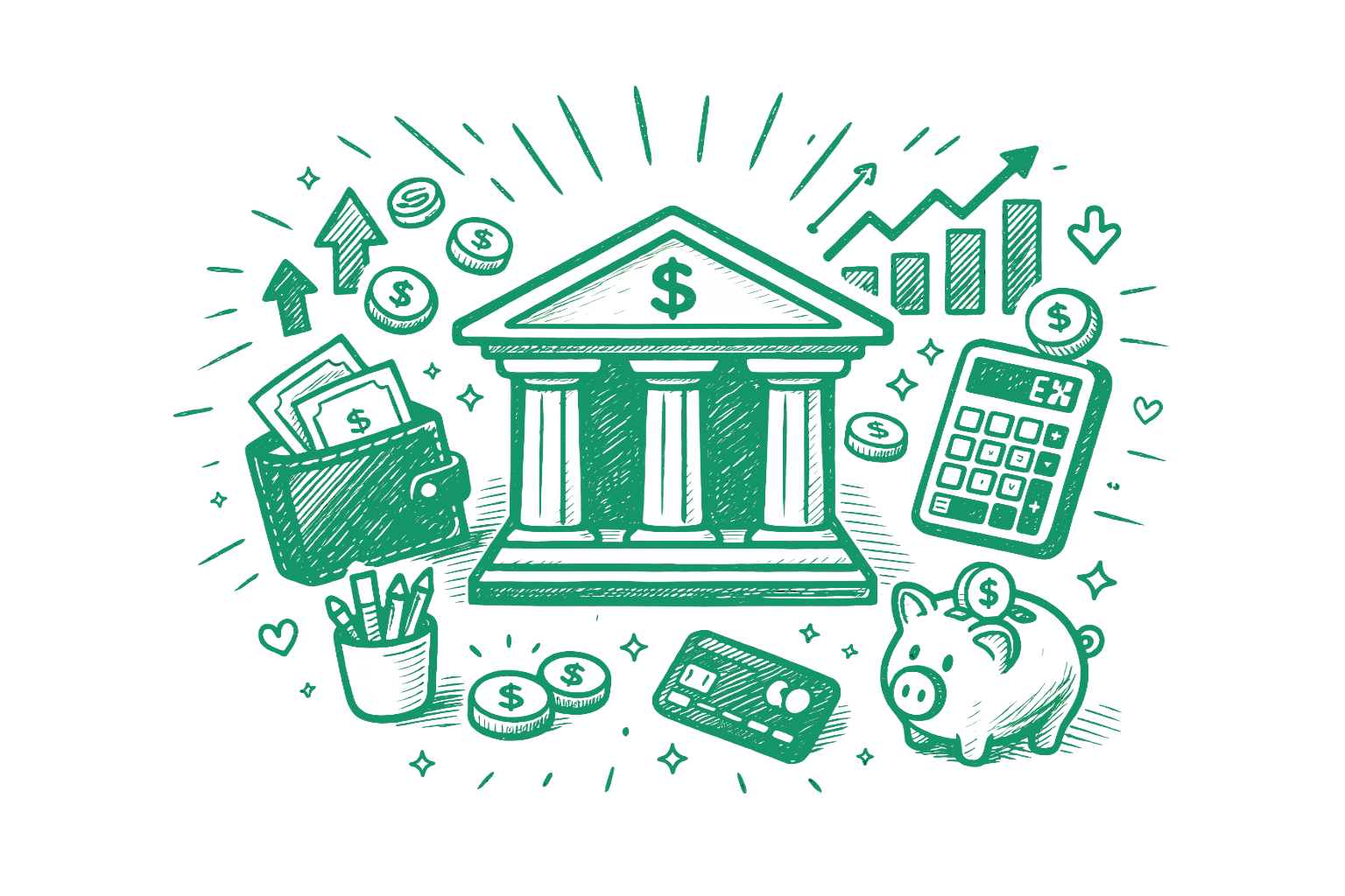 Bank & Finanzen Illustration